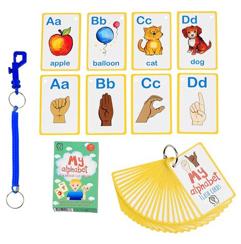 My ASL Alphabet Flash Cards 26 Alphabet Toddlers American Sign Language ...