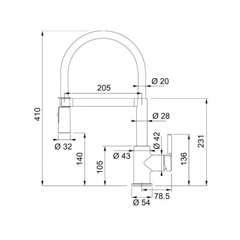 Franke Lina Semi Pro Ct C Pull Out Sink Mixer Bacera