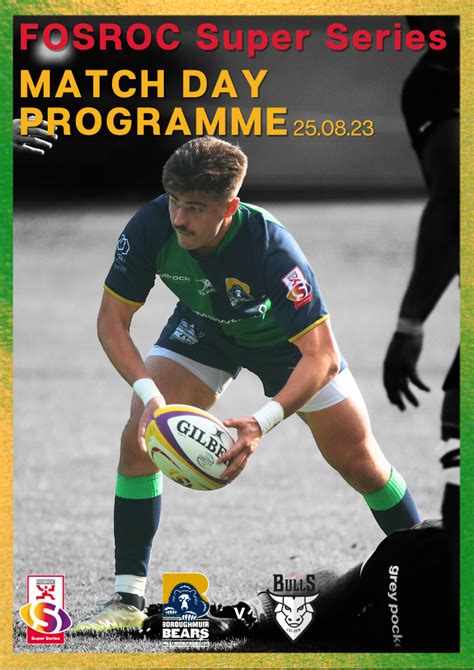 Match Day Programme Bears V Bulls Boroughmuir Bears