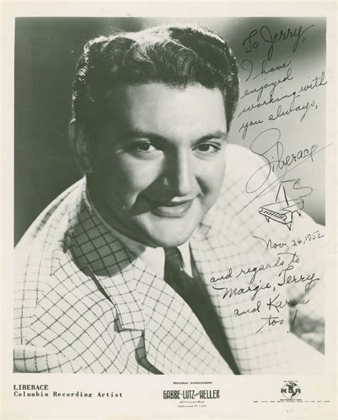 Liberace Autographed Inscribed Photograph 11261952 Historyforsale