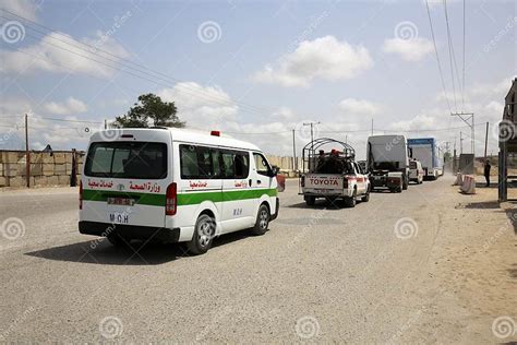 Trucks Loaded With Humanitarian Aid Passes Into Rafah In The Southern