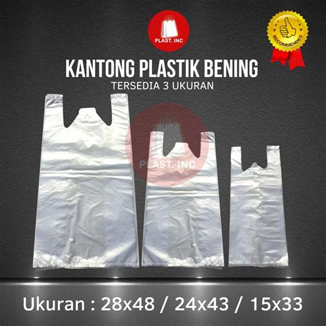 Jual KANTONG PLASTIK BENING UKURAN 15 24 28 Cm Shopee Indonesia