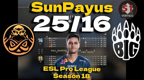 Csgo Pov Ence Sunpayus Vs Big Vertigo Esl Pro League Season