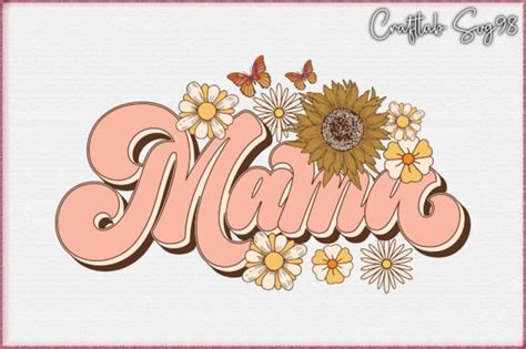 Mom Retro Flower Sublimation Graphic By Craftlab98 · Creative Fabrica