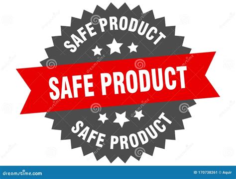 Safe Product Sign Safe Product Circular Band Label Safe Product Sticker Stock Vector