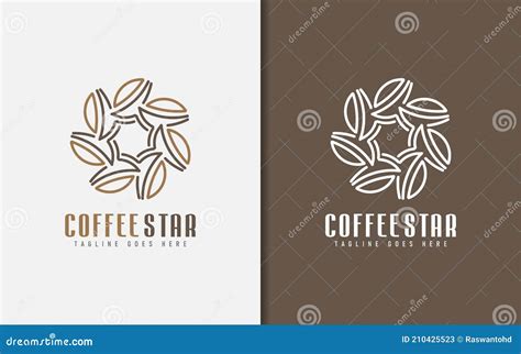 Coffee Star Logo Creative Symbol Design Based Creative Geometric