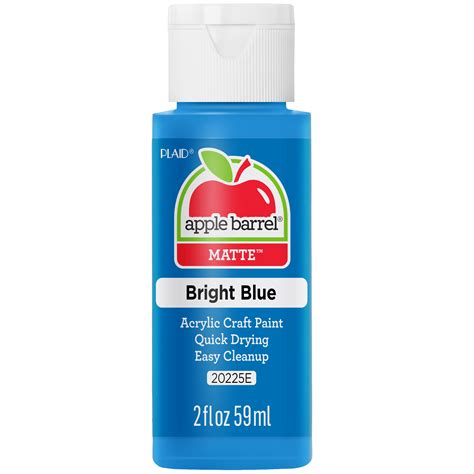 Apple Barrel Acrylic Craft Paint Matte Finish Bright Blue 2 Fl Oz