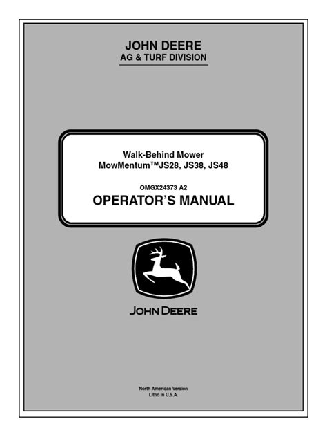 John Deere - JS48 Mower Manual | PDF