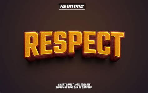 Premium Psd Respect Text Effect Font Editable Typography D Text