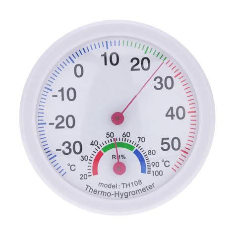 Indoor Dial Temperatura E Umidade Medidor Mini Pointer Term Metro Anal