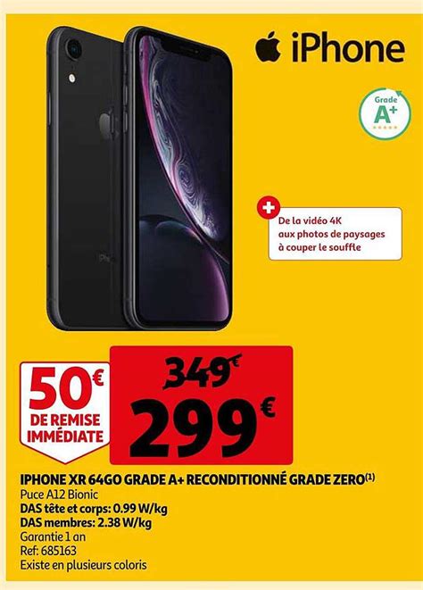 Promo Iphone Xr Go Grade A Reconditionn Grade Z Ro Chez Auchan