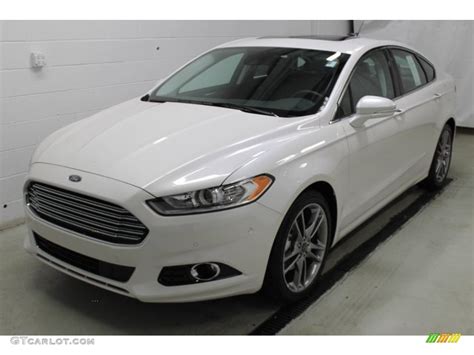 White Platinum Metallic 2015 Ford Fusion Titanium Awd Exterior Photo 99952950