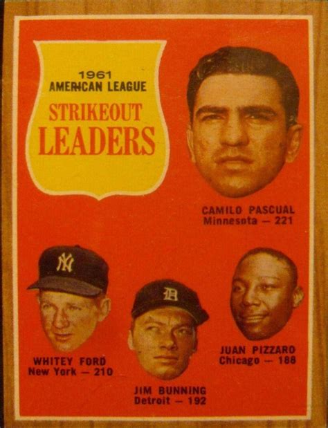 AL Strikeout Leaders 59 Prices 1962 Topps Baseball Cards