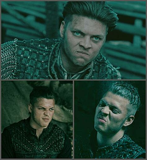 Three Pictures Of The Same Man In Different Outfits One With Blue Eyes