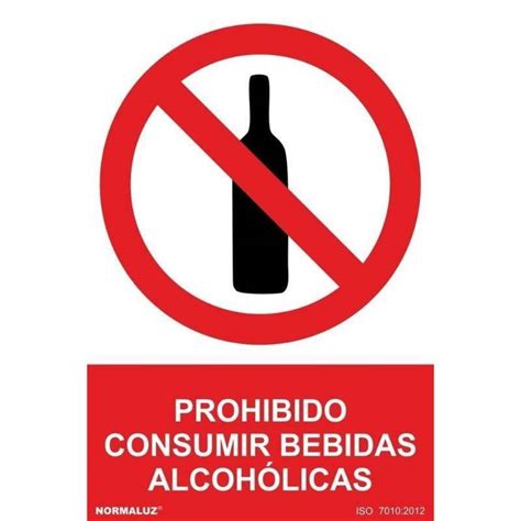 SEÑAL PROHIBIDO CONSUMIR BEBIDAS ALCOHOLICAS PVC