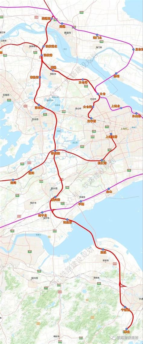 通苏嘉甬高铁线路图 苏州本地宝