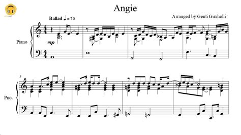 Angie By The Rolling Stones Piano Solo Sheets Youtube