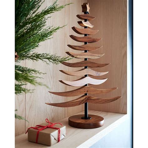 Small Tannenbaum Ornament Tree Crate And Barrel Wood Christmas