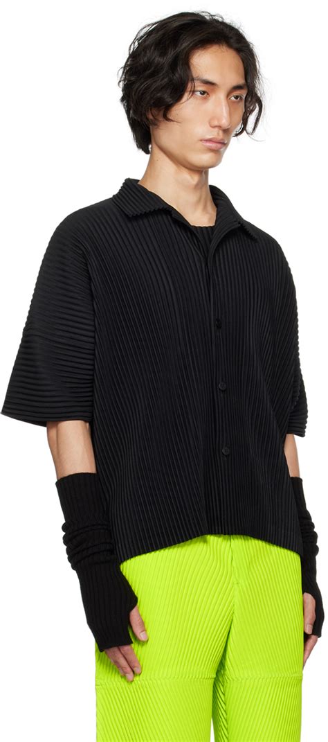 Homme Pliss Issey Miyake Black Monthly Color July Shirt Homme Plisse