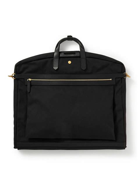 Mismo - Leather-Trimmed Canvas Suit Carrier Mismo