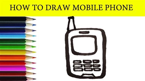 How To Draw MOBILE PHONE Easy How To Draw A Phone YouTube