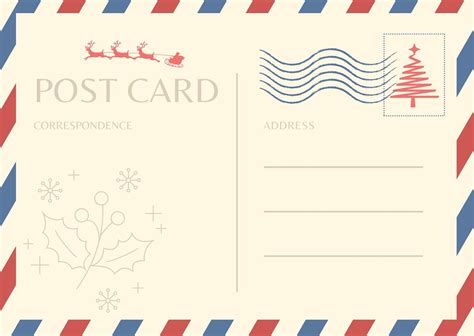 Free printable christmas postcards templates free, Download Free ...