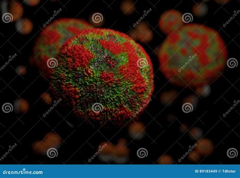 Bacteria Virus Cell 3d Illustration Stock Illustration Illustration