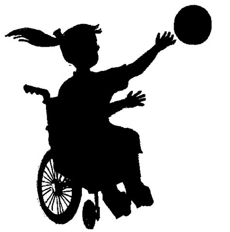 Wheelchair Sports Black And White Clipart