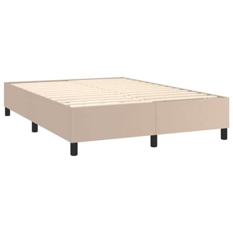 Drfeify Sommier Ressorts De Lit Cappuccino X Cm Similicuir