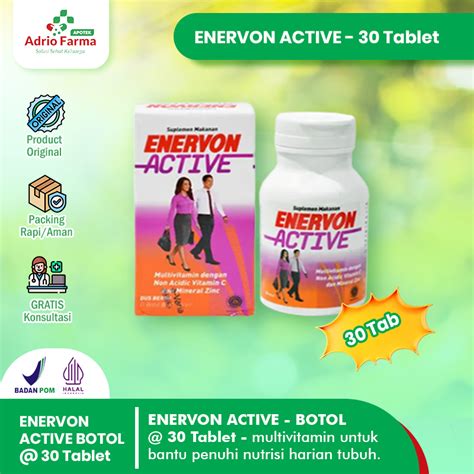 Jual Enervon Active Botol Tablet Multivitamin Daya Tahan Tubuh