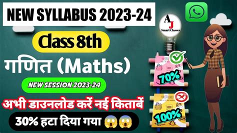 Class 8th Maths New Syllabus 2023 24 Class 8th Ganit New Syllabus