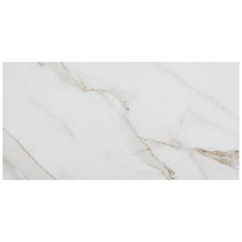 Marazzi Sanden Calacatta Gold Marble Matte 12 In X 24 In Glazed