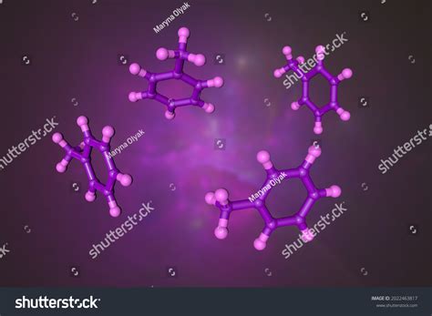 Ilustrasi Stok Molecular Structure Toluene Aromatic Hydrocarbon Composed 2022463817 Shutterstock