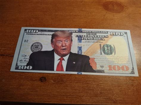 Donald Trump Novelty 100 Dollar Bill. not Real Sleeved. Free - Etsy