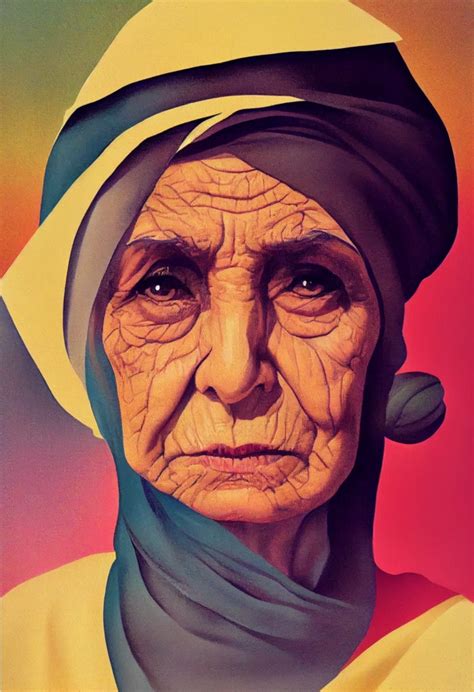 Portrait Of Old Middle Eastern Woman Disinformation Midjourney