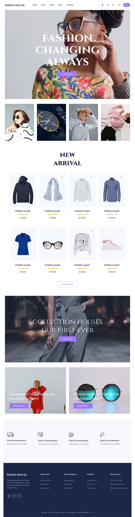 ShionHouse - Free Bootstrap Ecommerce Website Template