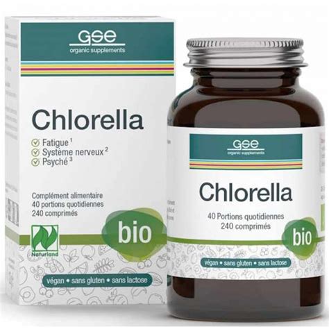 GSE Bio Chlorella 240 comprimés Naturland Complément alimentaire algue