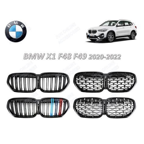 Bmw X1 F48 F49 2020 2022 Front Grille Kidney Grilles Glossy Black