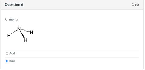 Solved Ammonia Acid Base | Chegg.com