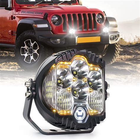 Zjusdo Inch Offroad Led Light Waterproof Ip Flood Driving Light