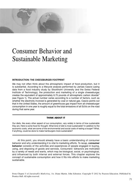 Consumer Behavior And Sustainable Marketing Pdf Sustainability