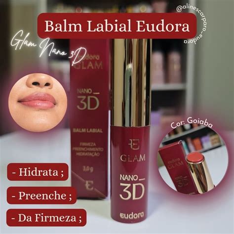 Balm Labial Glam D Eudora Produtos De Beleza Labial Preenchimento