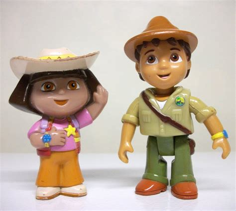 Dora The Explorer And Go Diego Go Lot Of 2 Adventure Figures Mattel 2003 2008