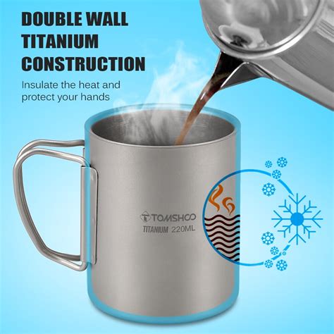 Tomshoo Titanium Cup Cup Coffee Tea Water Cup Coffee Tea Office