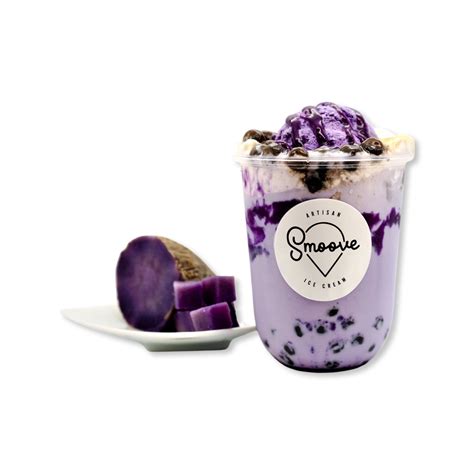 Ube Boba Float — Smoove Ice Cream