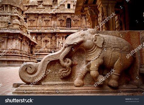 Stone Carvings In Hindu Templethanjavur Tamil Nadu India Stock Photo