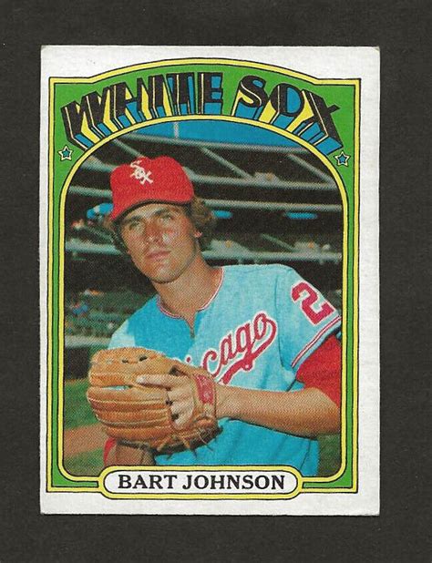 Topps Baseball Card Bart Johnson Chicago White Sox Ex Ebay