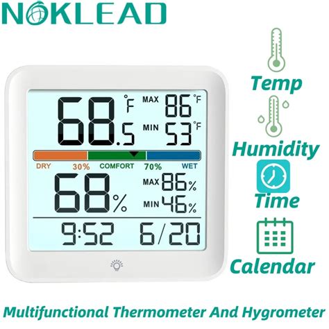 NOKLEAD LCD Electronic Digital Temperature Humidity Meter Indoor