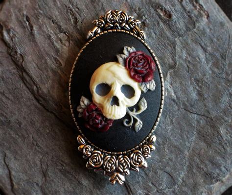 Sugar Skull Cameo Brooch Delicate Industry