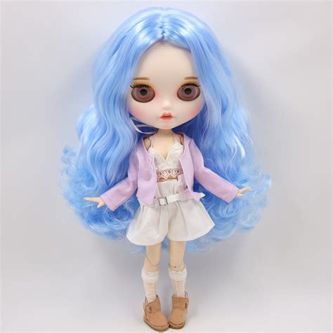 Samantha Prime Custom Neo Blythe Poup E Aux Cheveux Bleus La Peau